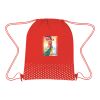Connect The Dots Non-Woven Drawstring Bag Red with White | No Imprint | not available | not available