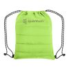 Puffy Quilted Drawstring Bag Lime