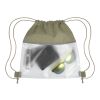 Reflective Heathered Frost Drawstring Bag Olive | No Imprint | not available | not available