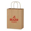 Kraft Paper Brown Shopping Bag - 8" x 10-1/4" Beige | No Imprint