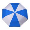 42" Recycled Folding Auto Open Umbrella Royal Blue-White