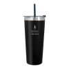 24 Oz. Colma Tumbler Black Straw | No Imprint