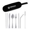 Stainless Steel Cutlery Set In Pouch Black