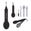 Travel Utensil Set With Silicone Holder Black | No Imprint | not available | not available