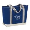 Atlantic Stripe 20oz Cotton Zippered Boat Tote Navy | No Imprint | not available | not available