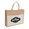 Jute Shopper Tote with Recycled Cotton Pocket Natural | No Imprint | not available | not available