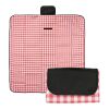 Gingham Roll-Up Picnic Blanket Red with White