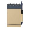 5" x 4" Recycled Spiral Jotter with Pen Natural-Blue Trim | No Imprint | not available | not available