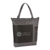 Chrome Non-Woven Zipper Convention Tote Black | No Imprint | not available | not available
