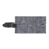 Recycled Felt Luggage Tag Charcoal | No Imprint | not available | not available