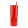 Chroma Recycled Acrylic Straw Tumbler 16oz Red with Black | No Imprint | not available | not available
