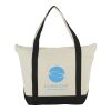 Classic 12oz Cotton Canvas Zippered Boat Tote Standard | Black | No Imprint | not available | not available