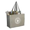 Recycled Cotton Contrast Side Shopper Tote Standard | Natural-Black | No Imprint | not available | not available