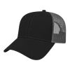 Cap America Two-Tone Trucker Mesh Back Cap Black-Charcoal
