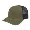 Cap America Trucker Mesh Back Cap Army Green-Black