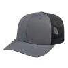 Cap America Premium Trucker Mesh Back Cap Gray-Black | Embroidery | - Across Left Side Seam | 4.00 Inches × 1.50 Inches