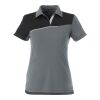 Women's PRATER Short Sleeve Polo Standard | Steel Grey-Black | XS | No Imprint | not available | not available