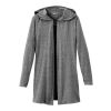 Womens ASHLAND Knit Hooded Cardi Standard | Heather Dark Charcoal | 3XL | No Imprint | not available | not available
