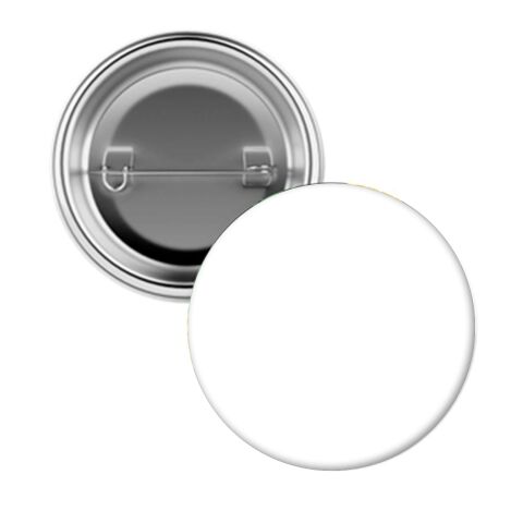 3&quot; Full Color Pin Back Button Silver | No Imprint