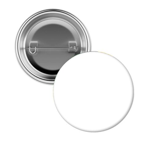 Full Color Pin Back Button Silver | No Imprint | not available