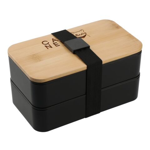 Stackable Bamboo Fiber Bento Box Standard | Black | No Imprint | not available | not available