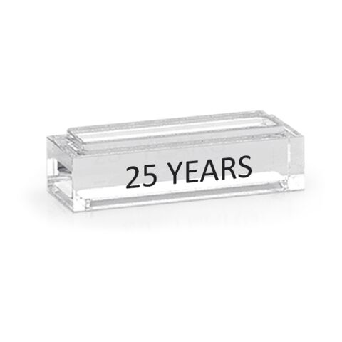 Stackable Clear Acrylic Bar Award White | No Imprint