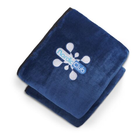Oversized Wearable WFH Cozy Fleece Sherpa Blanket Navy