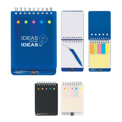 Spiral Jotter With Sticky Notes, Flags &amp; Pen Frost Black | No Imprint | not available | not available
