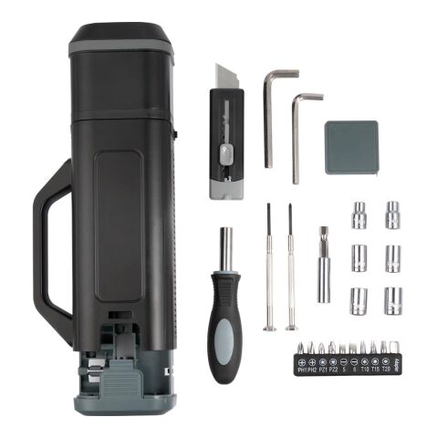 Tool Set rABS with Rechargeable LED Flashlight Black | No Imprint | not available | not available