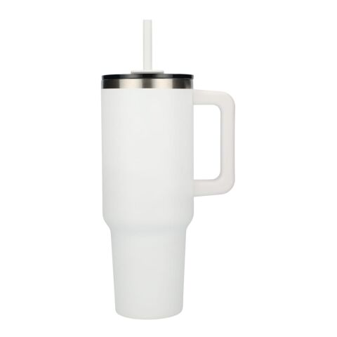 Pinnacle Recycled Travel Tumbler with Straw 40oz Standard | White | No Imprint | not available | not available