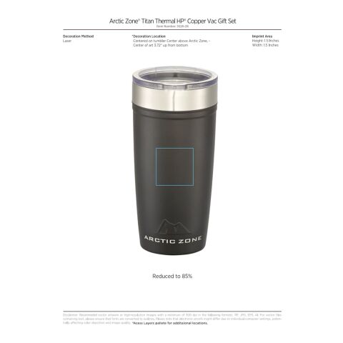Arctic Zone® Titan Thermal HP® Copper Vac Gift Set Black | No Imprint