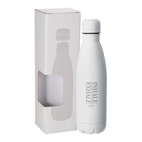 Copper Vacuum Insulated Bottle 17oz w/ Window Box White | No Imprint
