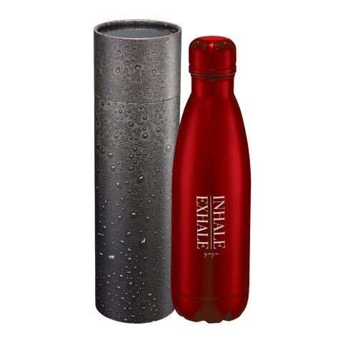 Copper Vac Bottle 17oz With Cylindrical Box Red | No Imprint