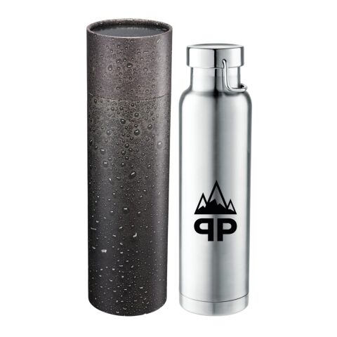 Thor Copper Vac Bottle 22oz With Cylindrical Box Silver | No Imprint
