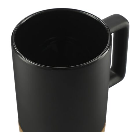 Bates 15oz Ceramic Mug w/ Cork Base Black | No Imprint | not available | not available