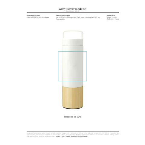 Welly® Traveler Bundle Set White | No Imprint