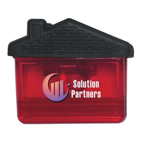 House Shape Clip Transparent Red