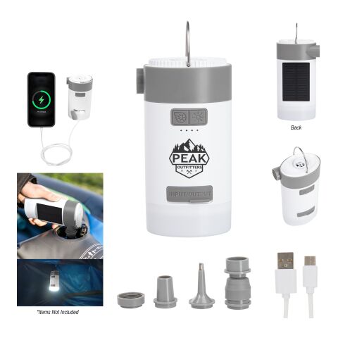 3-IN-1 PORTABLE AIR PUMP White/Gray | No Imprint | not available | not available