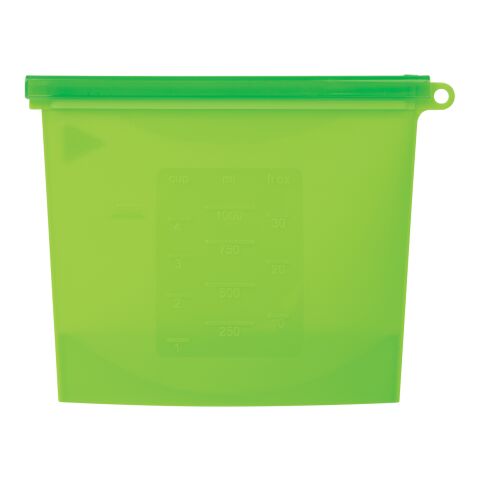 Reusable Food Bag With Plastic Slider Green