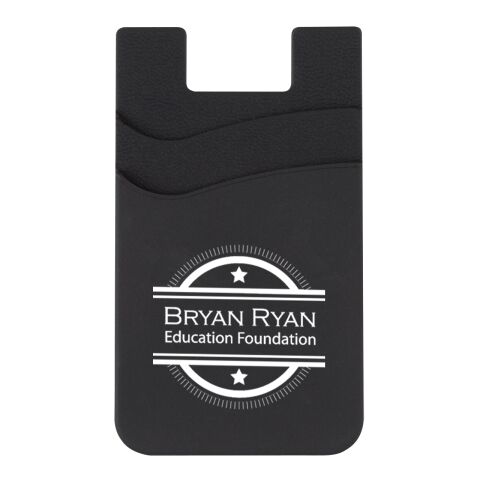 Dual Pocket Silicone Phone Wallet Black | No Imprint | not available | not available