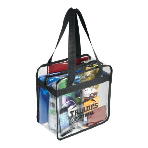 Game Day Clear Zippered Safety Tote Black | No Imprint | not available | not available