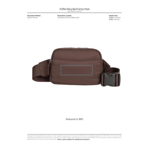 Puffer Recycled Fanny Pack Chocolate | No Imprint | not available | not available