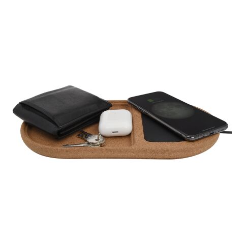 Cork Wireless Charging Pad Desktop Organizer Black | No Imprint | not available | not available