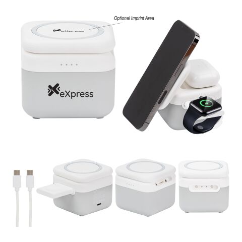 3-IN-1 Modularized Wireless Charger White/Gray | No Imprint | not available | not available