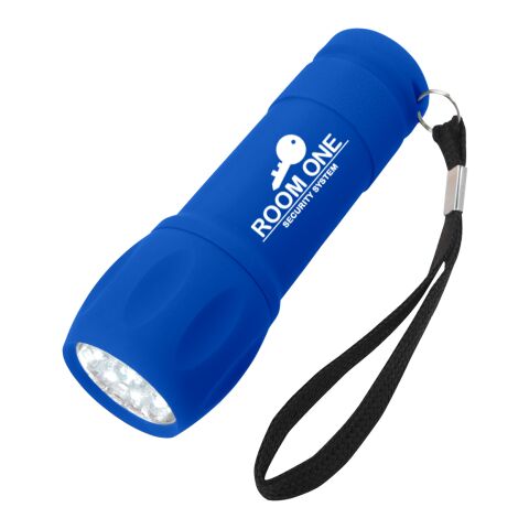 Rubberized Torch Light With Strap Matte Blue