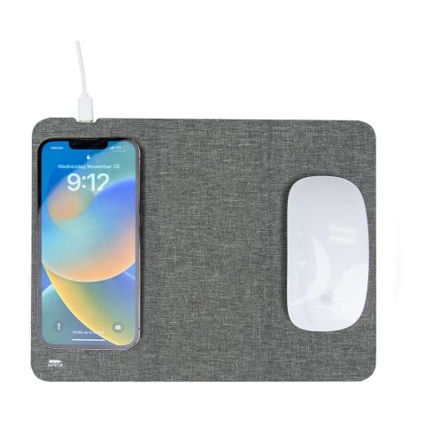 RPET 10W Wireless Charging Mouse Pad Gray | No Imprint | not available | not available