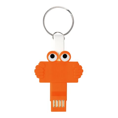 Clipster Buddy 3-In-1 Charging Cable Key Ring Frost Orange | No Imprint | not available | not available