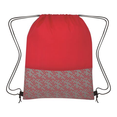 Bitmap Drawstring Backpack Red