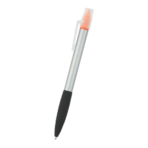 Neptune Pen With Highlighter Silver with Orange