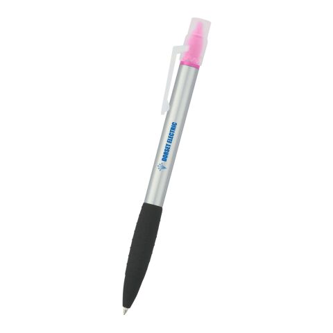 Neptune Pen With Highlighter Silver with Pink | No Imprint | not available | not available